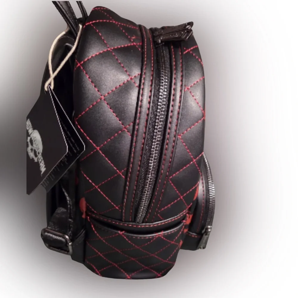 Loungefly Howl-o-Scream All Over Print Skull Backpack - Picture 3 of 3